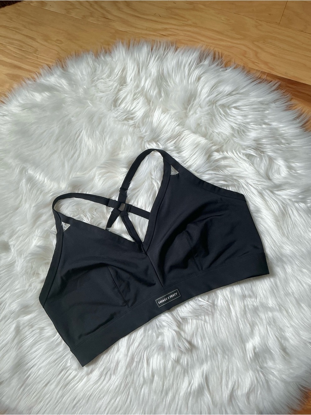 Savage X Fenty Black Strappy Sports Bralette Size 4x